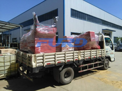 福瑞得機械手扶雙輪壓路機，座駕壓路機正式裝車發(fā)往客戶所在地